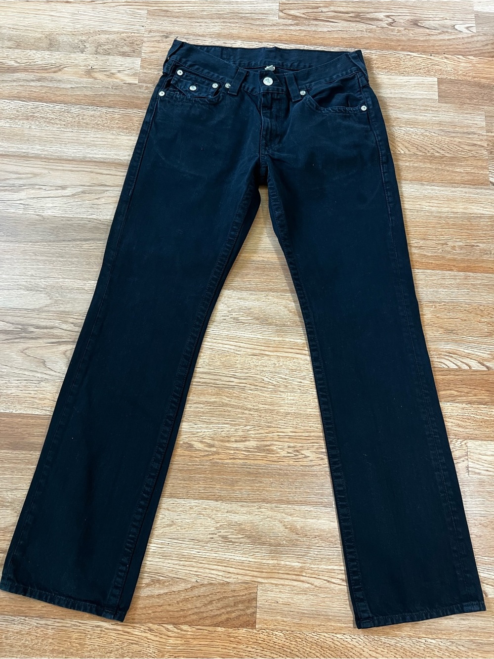 True religion Classic Black Straight-Leg Jeans